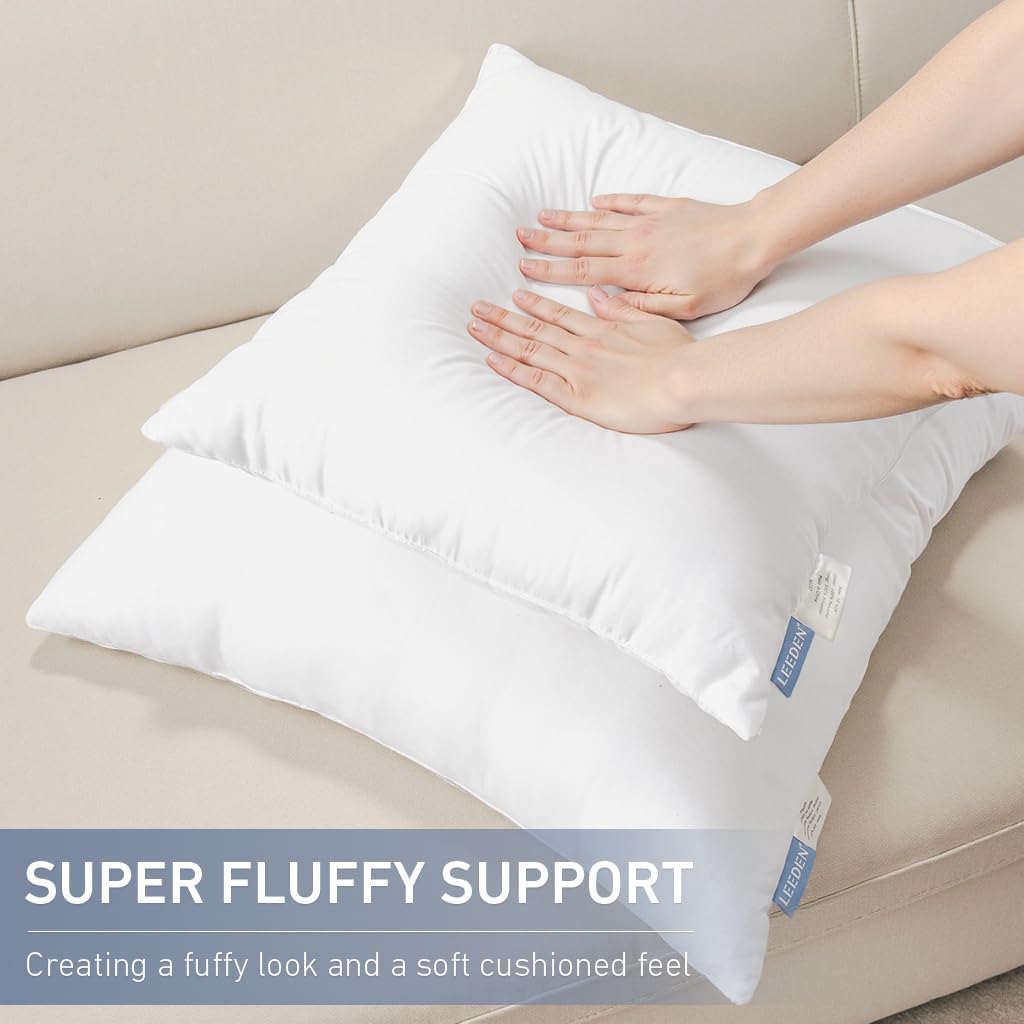 Leeden 12x20 Throw Pillow Inserts Set of 2, Lumbar Pillow Inserts for Couch