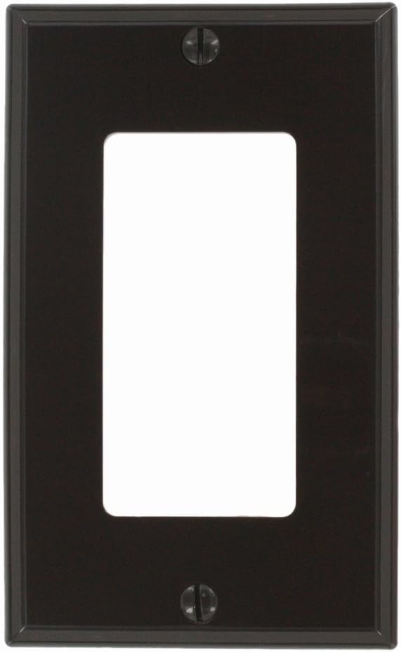Leviton 1-Gang Decora/GFCI Device Wallplate, Standard Size, Thermoplastic Nylon, Device Mount, 80401-NT, Light Almond
