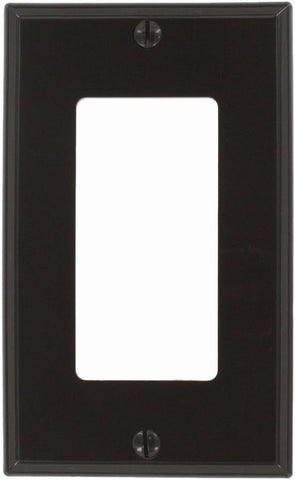 Leviton 1-Gang Decora/GFCI Device Wallplate, Standard Size, Thermoplastic Nylon, Device Mount, 80401-NT, Light Almond