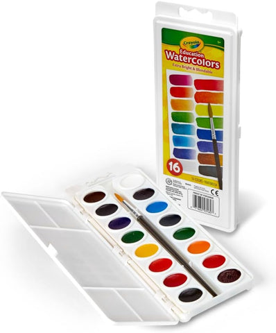Crayola Watercolor Paint Set for Kids, Washable Paint, School Art Supplies