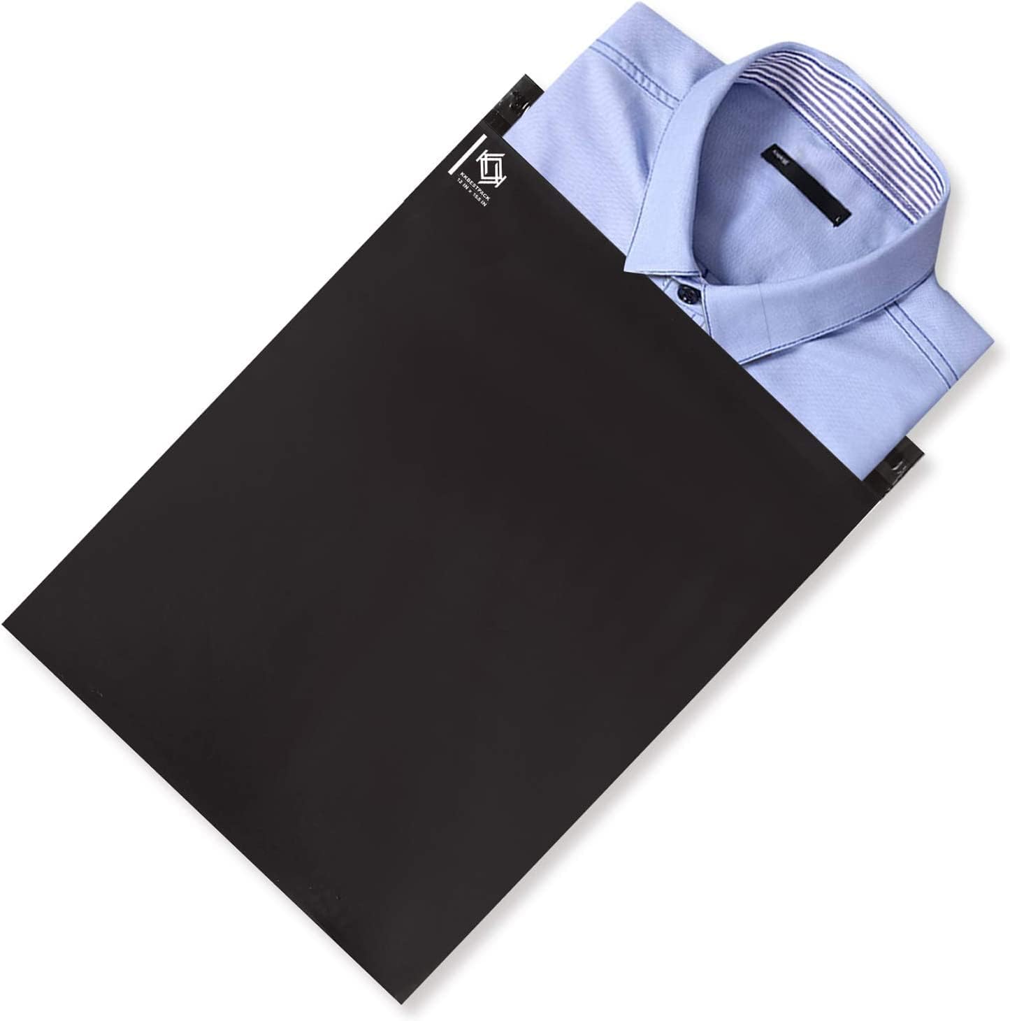Poly Mailer Envelopes Shipping Bags Self Adhesive Waterproof Bags (Black), 12x15.5 500pc | Bulk poly mailers and shipping bags for clothes; mailing bags for packing shirts, hoodies, and apparel.