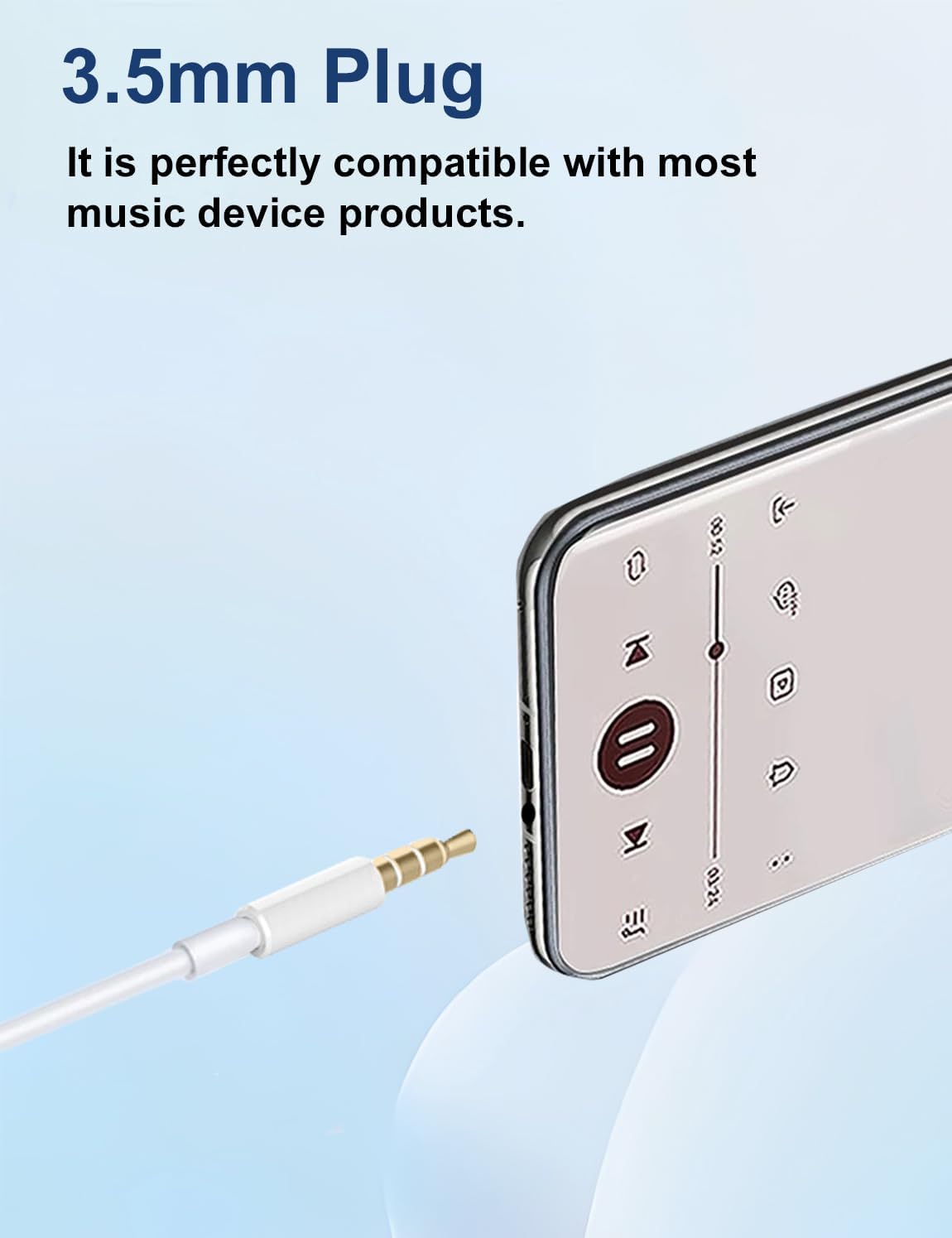 MAS CARNEY Wired Earbuds in-Ear Headphones with Mic for iPhone, School, MP3