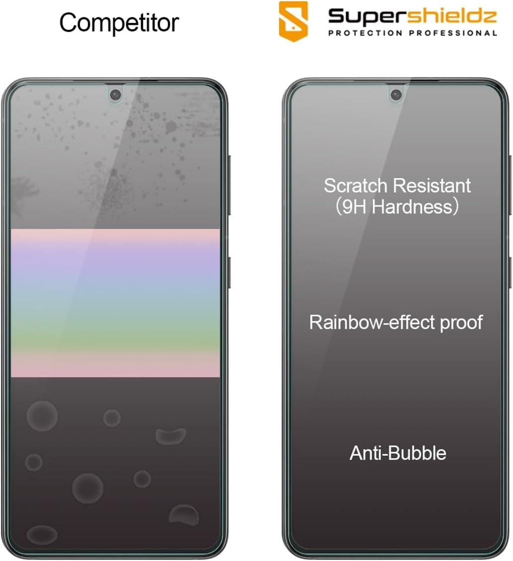 (3 Pack) Supershieldz Designed for Samsung Galaxy S21 5G Tempered Glass Screen Protector, Anti Scratch, Bubble Free