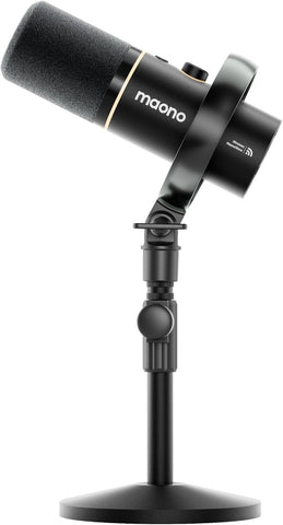 MAONO PD200W Hybrid Wireless Podcast Microphone for PC, Dynamic XLR USB Mic