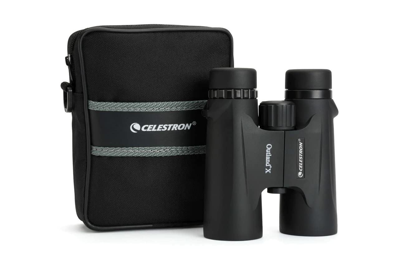 Celestron – Outland X 10x42 Binoculars – Waterproof & Fogproof Binoculars – Full-Size Binoculars for Adults with 10x Magnification – Multi–Coated Optics and BaK–4 Prisms – Protective Rubber Armoring