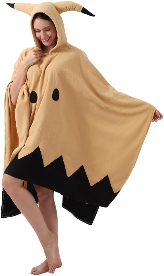 Unisex Adult Hoodied Cloak Pajamas Animal One-Piece Halloween Costume Cosplay Sleepwear
