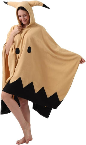 Unisex Adult Hoodied Cloak Pajamas Animal One-Piece Halloween Costume Cosplay Sleepwear