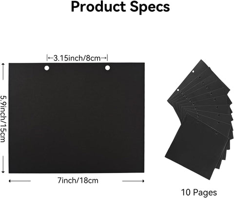 FPG10 Flip Folder Pages, 10 Replacement Sleeves for MusBoard Lyres