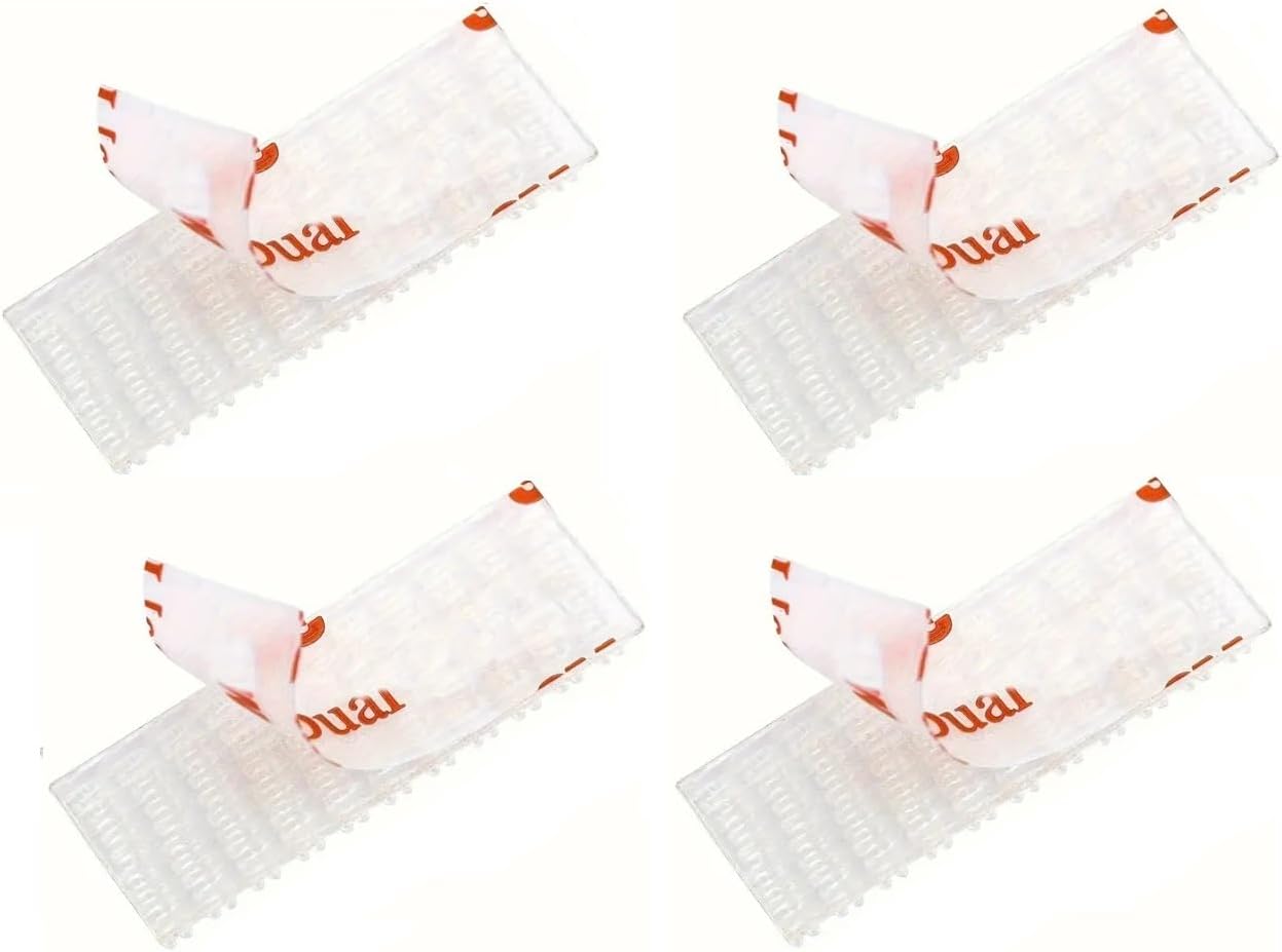 4 Pieces (2 Sets) Mounting Strips for EZ Pass/IPass/IZoom/Sunpass Cars Windshield Toll Transponder Holders Reclosable Fastener Peel and Stick Adhesive Dual Lock Tape Strips