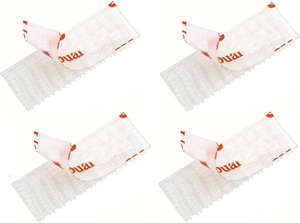 4 Pieces (2 Sets) Mounting Strips for EZ Pass/IPass/IZoom/Sunpass Cars Windshield Toll Transponder Holders Reclosable Fastener Peel and Stick Adhesive Dual Lock Tape Strips