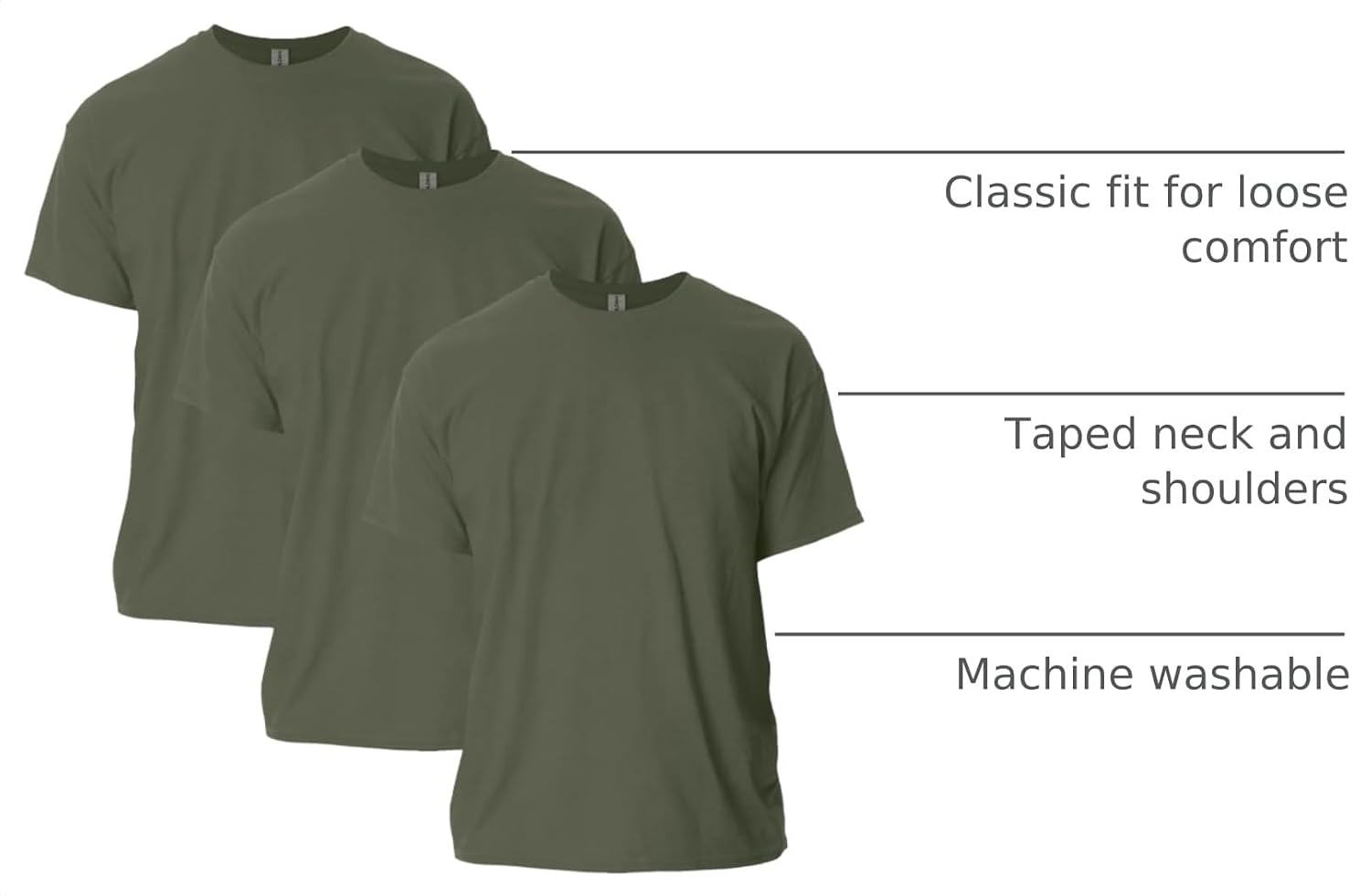 Gildan Adult Ultra Cotton T-Shirt, Style G2000, Multipack