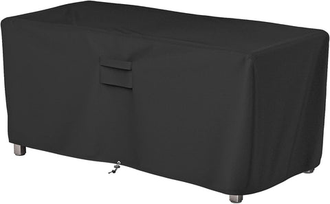 SHINESTAR Rectangle Fire Pit Cover, Fits for 54-56 Inch Gas Fire Table, Waterproof and Windproof, 56 x 26 x 24 Inches, Black