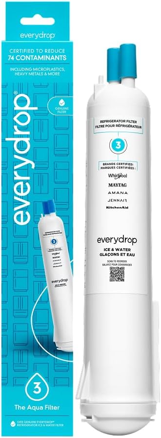 everydrop by Whirlpool Ice & Water Refrigerator Filter 3, Aqua, EDR3RXD1