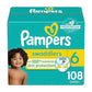 Pampers Swaddlers Diapers - Size 6, One Month Supply (108 Count), Ultra Soft Disposable Baby Diapers