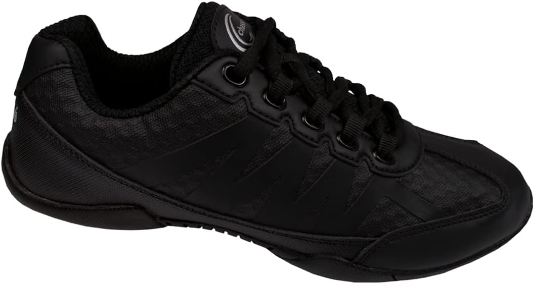 chassé Apex Cheerleading Shoes - White and Black Cheer Shoes for Girls