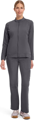 Healing Hands Purple Label Scrubs Jacket for Women Zip Up