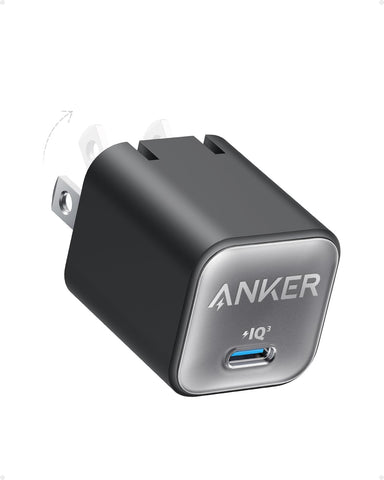 Anker Nano Phone Charger, 30W Portble and Foldable USB C GaN Charger