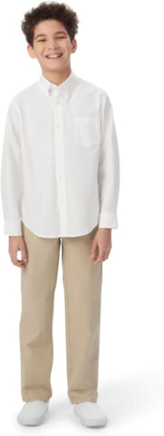 French Toast Boys Long Sleeve Oxford Shirt (Standard & Husky) Button Down Shirt