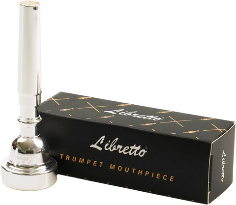 Libretto 3C Trumpet Mouthpiece, 2μm Silver Plated, Enhances Tone & Projection, Fits C & B♭ Trumpets, Ideal for Advanced Players