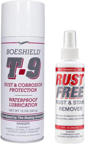 Boeshield T-9® Waterproof Lubricant & Corrosion Protectant for Tools, Machinery & Shop Equipment, Dry Wax-Based Rust Prevention, 12 oz Aerosol