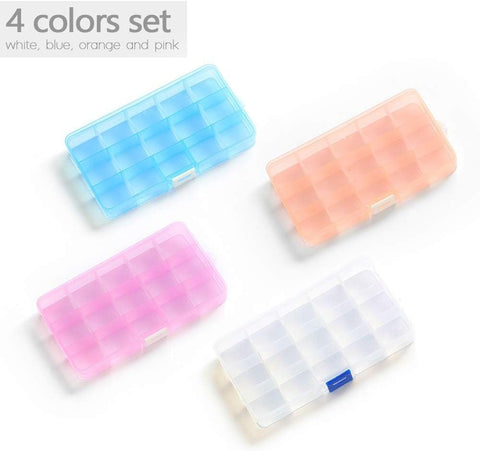 Opret Bead Organizer 15 Grids 4 Pack for Crafts