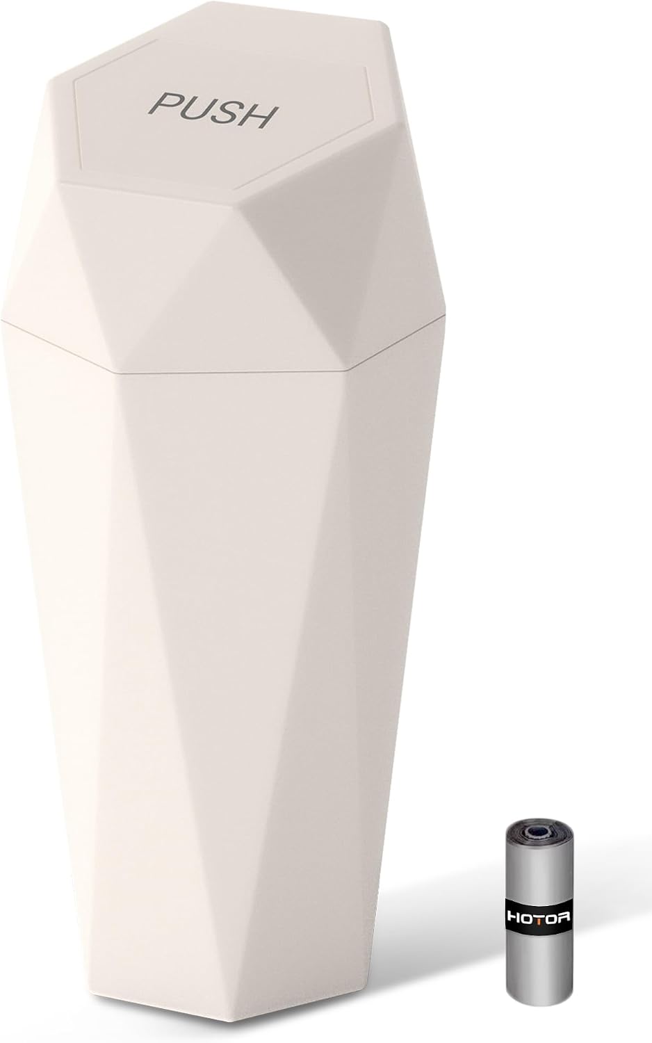 HOTOR Car Trash Can with Lid, Leakproof, Dark Grey, 2 Pack