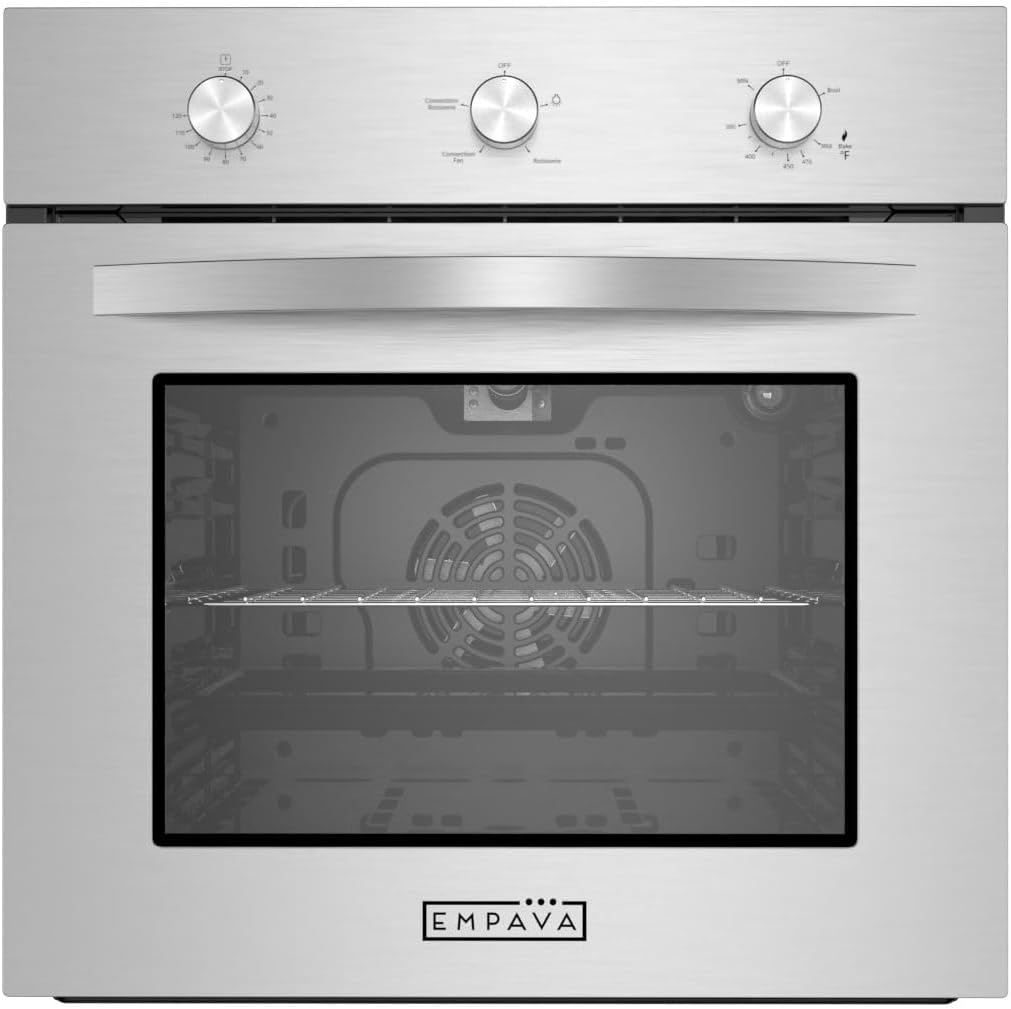 Empava Single Liquid Propane Gas Wall Oven 24 in. 2.3 cu. Ft.