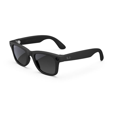 Meta Ray-Ban (Gen 2), Wayfarer Large, Shiny Cosmic Blue | Smart AI Glasses for Men, Women — 2X Battery Life — 3K HD — 12 MP Camera, Audio, Video Recording — Transitions® Sapphire Lenses — Sunglasses