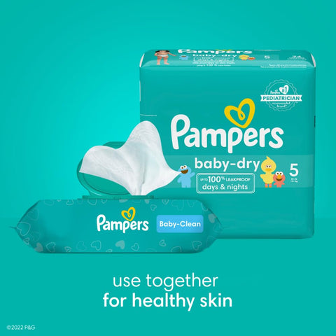 Pampers Baby Dry Diapers - Size 5, 132 Count, Absorbent Disposable Diapers