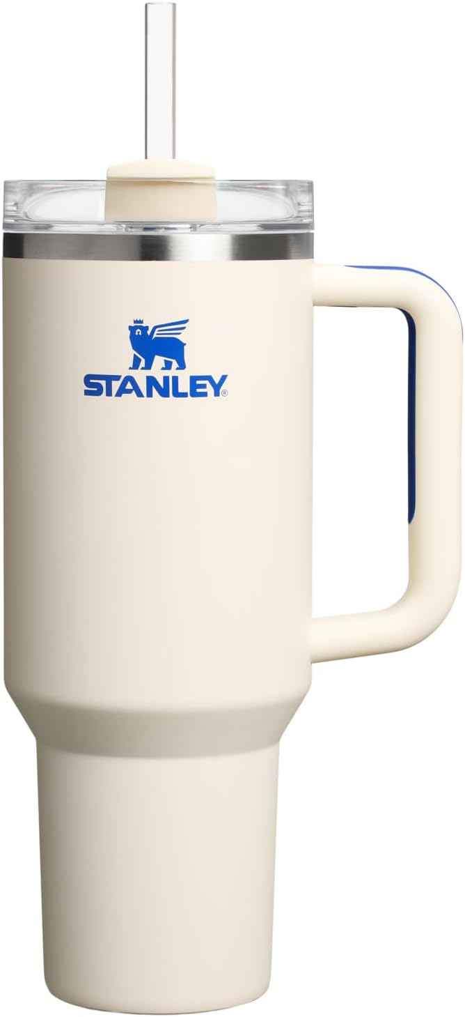 STANLEY Quencher H2.0 Flow State Tumbler, 40 oz, Cream Royal