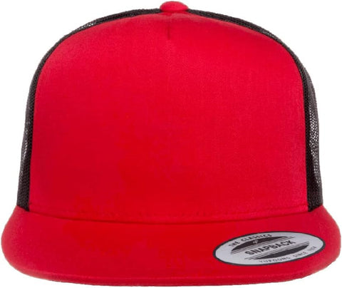 Yupoong 5-Panel YP Classic Trucker Cap | High Profile Flat Visor Snapback