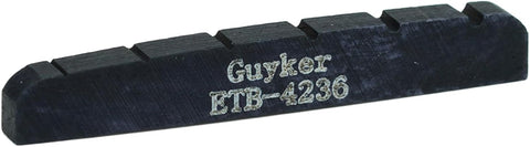 Guyker 42mm Guitar Bone Nut - Black Pre-Slotted Bone Nuts for 6 String ST Strat Style Electric Guitar Replacement Parts Accessories 42mm*3.5mm*6mm (2 Pieces), ETB4236