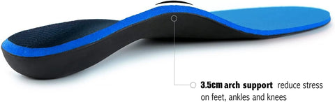 WalkHero Plantar Fasciitis Insoles, Arch Support Inserts for Pain Relief