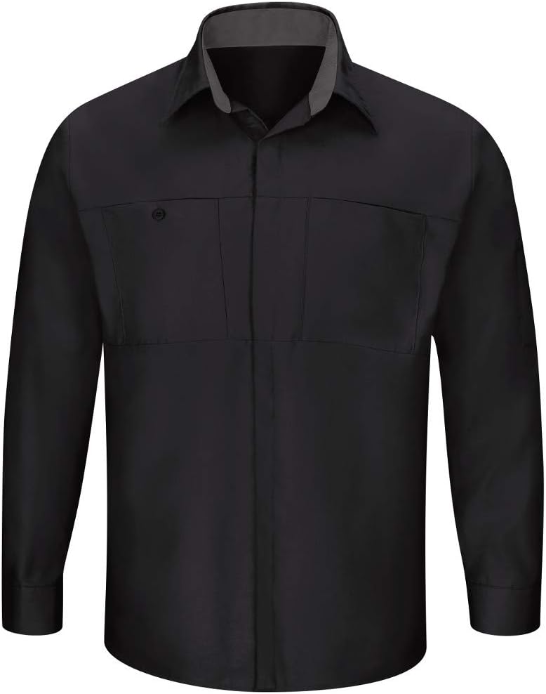 Red Kap Men's Long Sleeve Performance Plus Shop Shirt with Oilblok Technology