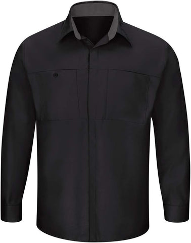Red Kap Men's Long Sleeve Performance Plus Shop Shirt with Oilblok Technology