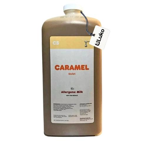 Dunkn Donnuts, Caramel Syrup for Coffee – 64 oz Jug of Rich, Sweet Flavoring for Lattes, Iced Coffee, Frappes & Desserts – Barista-Style Caramel Swirl Syrup