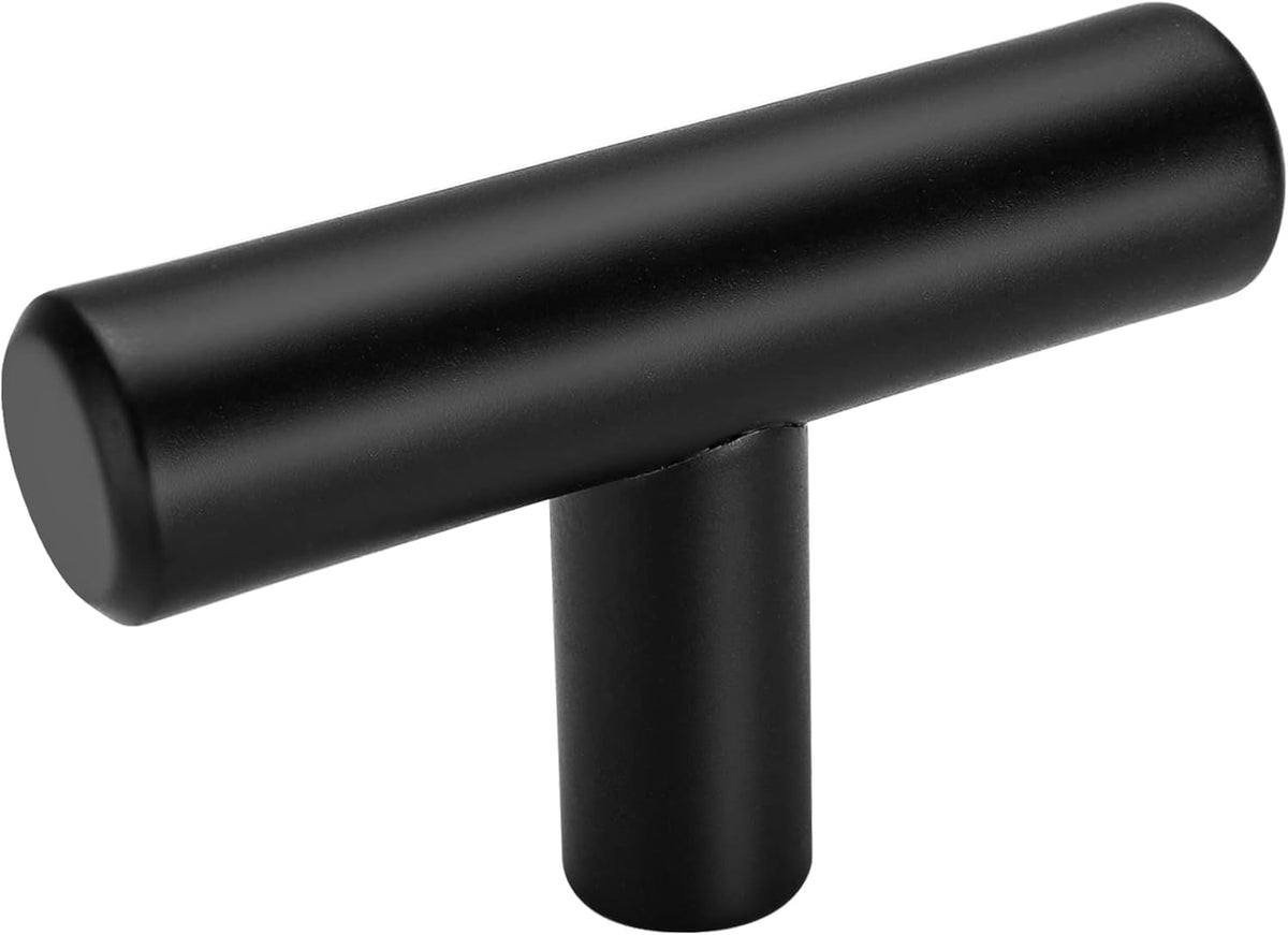 Goldenwarm 5 Pack Black Cabinet Knobs Matte Black Drawer Knobs, 2Inch