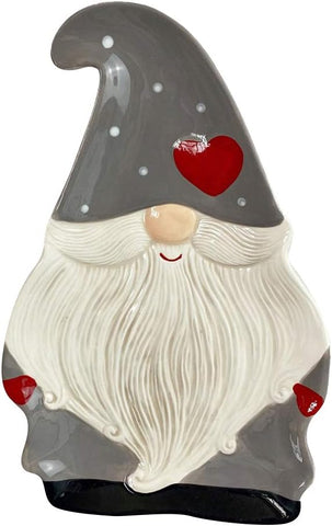 NUOBESTY Gnome Shaped Platter Snack Appetizer Trays Dessert Serving Dishes Holiday Food Serving Platter Candy Nut Dish Container Christmas Party Favors