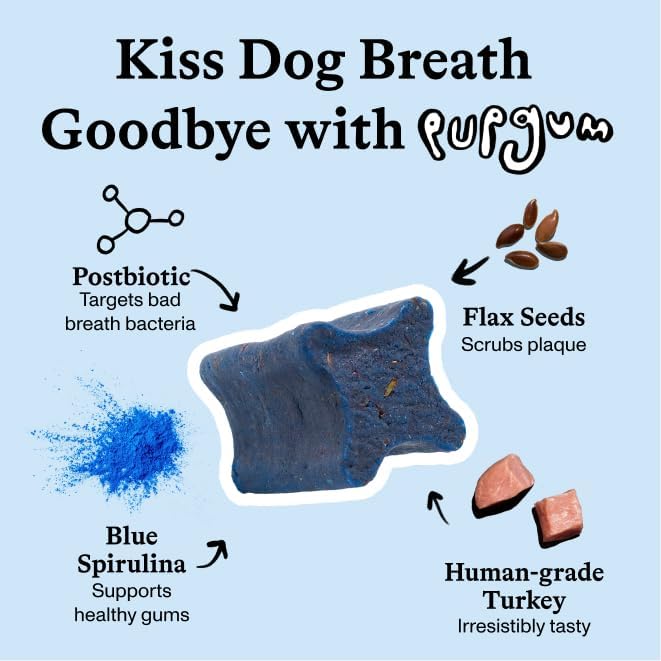 Spot & Tango PupGum Dog Dental Chews for Fresh Breath & Clean Teeth – Clinically Proven Ingredients – Human-Grade, Vet-Developed Daily Dental Treats for Dogs <15lbs – 28 Chews – Made in USA
