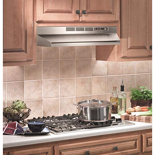 Broan-NuTone 412404 Non-Ducted Under-Cabinet Ductless Range Hood Insert, 24-Inch, Stainless Steel