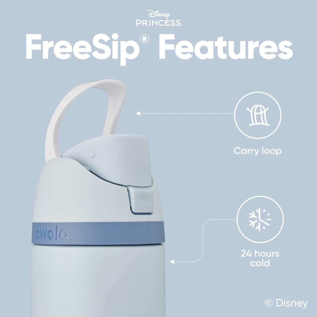 Owala Princess FreeSip Stainless Steel Water Bottle 24 oz Cinderella