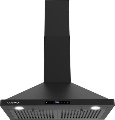 30 in. Vista Coll 380 CFM Ducted Wall Mount Range Hood, LED, Matte Black
