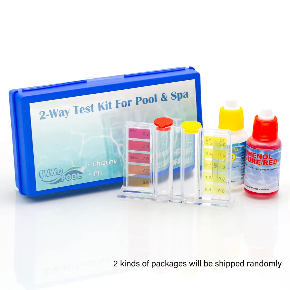 Swimming Pool Spa Water Chemical Test Kit for Chlorine and Ph Test (2 Way Test Kit)
