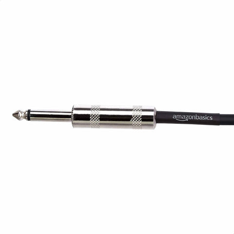 Amazon Basics TS 1/4 Inch Straight Instrument Cable for Electric Guitar, Bass and Keyboard with Anti-Noise Shielding, 10 Foot, Black