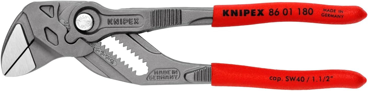 KNIPEX Tools - Pliers Wrench, Black Finish (8601180), 7 1/4-Inch, Black Finish