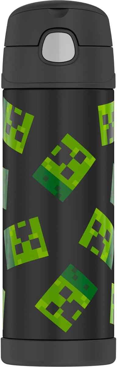 THERMOS FUNTAINER Water Bottle with Spout, 16oz, Minecraft