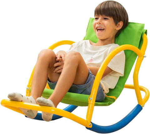 PLATPORTS Calming Sensory Rocking Chair for Kids – Balance Seat for Focus, Relaxation & Play | Indoor Outdoor Therapy Chair for Autism, ADHD & Active Kids