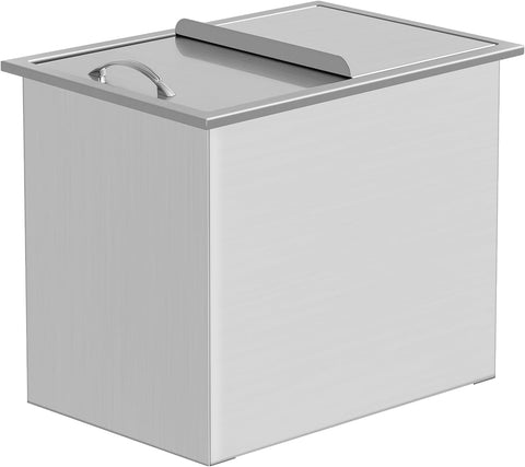 Drop in Ice Chest with Cover 304 Stainless Steel Drop in Cooler Included Drain-Pipe and Drain Plug Drop in Ice Bin for Cold Wine Beer