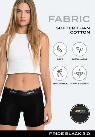 Woxer Boxer Shorts for Women - 5" Baller Boy Shorts Underwear, Soft Modal, Chafe Free - Breathable & Moisture-Wicking