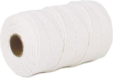 PerkHomy Cotton Butchers Twine String 500 Feet 2mm Twine for Cooking Food Safe Crafts Bakers Kitchen Butcher Meat Turkey Sausage Roasting Gift Wrapping Gardening Crocheting Knitting